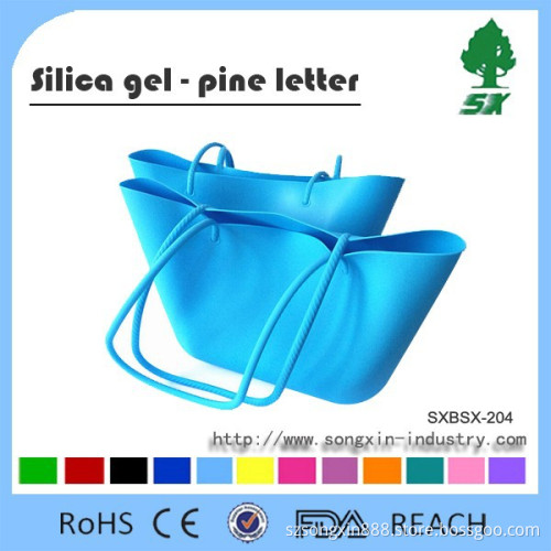 Newest and Water-Proof Silicone Beach Bag Factory Price Silicone Handbags/Silicone Shoulder Bag for woman